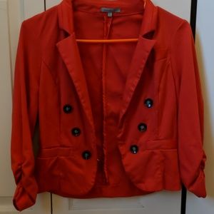 Large Orange Blazer Charlotte Russe